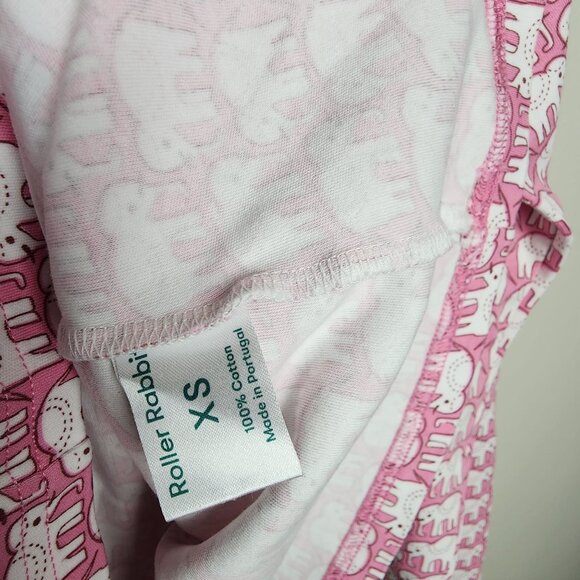 Roller Rabbit pajama top XS Pink Elephant print long sleeve - Picture 5 of 9